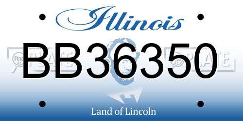 BB36350 Illinois License Plate