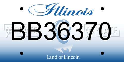 BB36370 Illinois License Plate