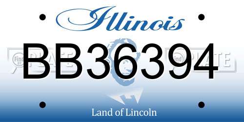 BB36394 Illinois License Plate