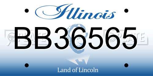 BB36565 Illinois License Plate