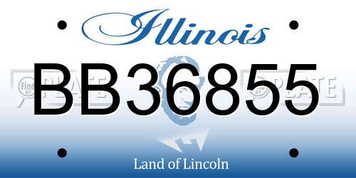 BB36855 Illinois License Plate