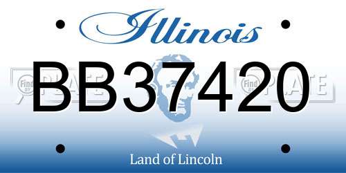BB37420 Illinois License Plate