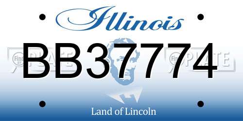 BB37774 Illinois License Plate