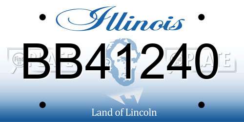 BB41240 Illinois License Plate