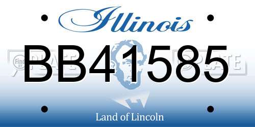 BB41585 Illinois License Plate