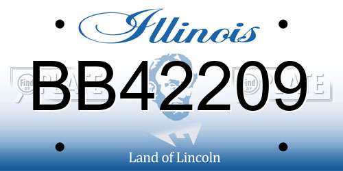 BB42209 Illinois License Plate