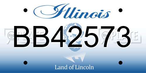 BB42573 Illinois License Plate