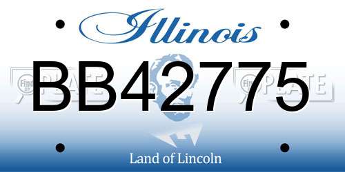 BB42775 Illinois License Plate