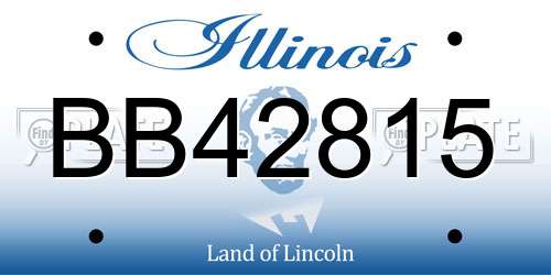 BB42815 Illinois License Plate