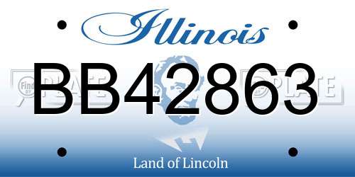 BB42863 Illinois License Plate