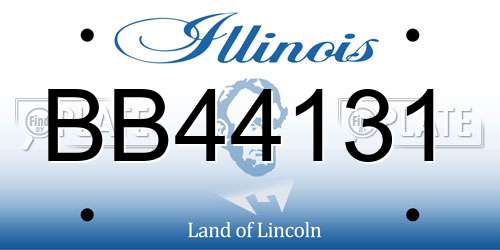 BB44131 Illinois License Plate