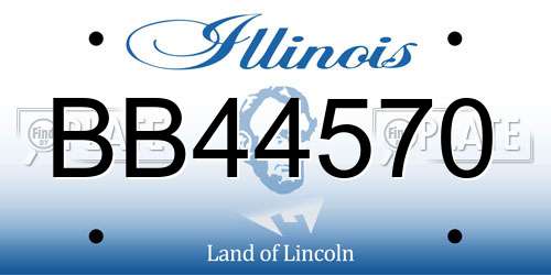 BB44570 Illinois License Plate