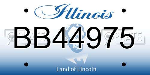 BB44975 Illinois License Plate