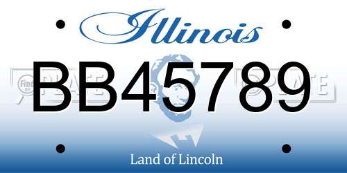 BB45789 Illinois License Plate