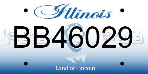 BB46029 Illinois License Plate