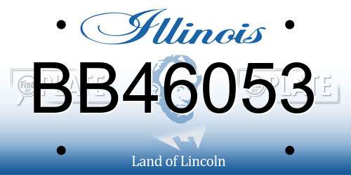 BB46053 Illinois License Plate