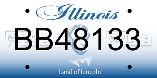 BB48133 Illinois License Plate