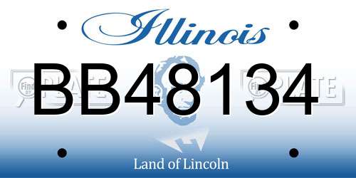 BB48134 Illinois License Plate