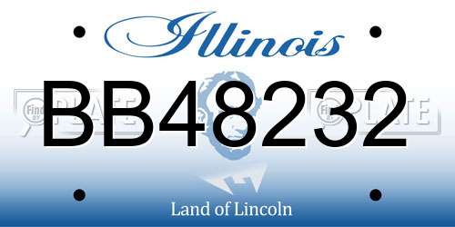 BB48232 Illinois License Plate