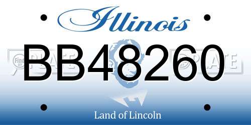 BB48260 Illinois License Plate