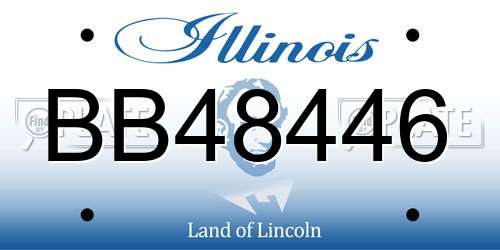 BB48446 Illinois License Plate