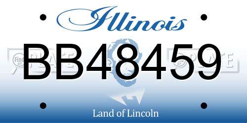 BB48459 Illinois License Plate