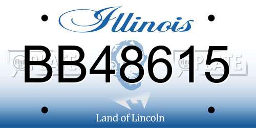 BB48615 Illinois License Plate