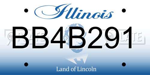 BB4B291 Illinois License Plate