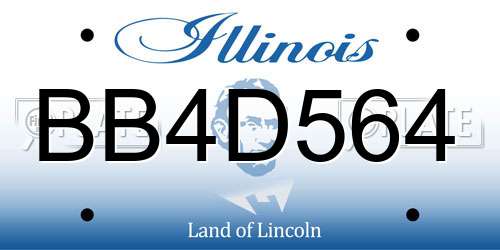 BB4D564 Illinois License Plate