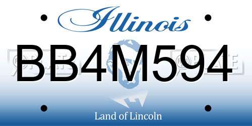 BB4M594 Illinois License Plate