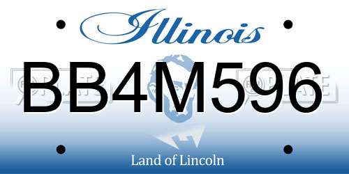 BB4M596 Illinois License Plate