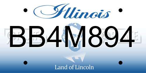 BB4M894 Illinois License Plate
