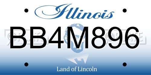 BB4M896 Illinois License Plate