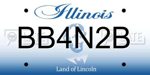 BB4N2B Illinois License Plate