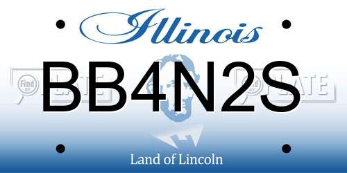 BB4N2S Illinois License Plate