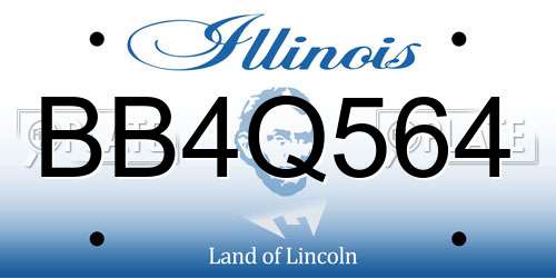 BB4Q564 Illinois License Plate