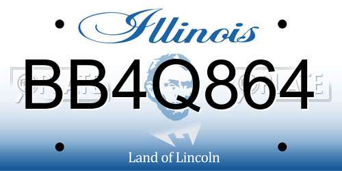 BB4Q864 Illinois License Plate
