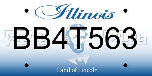 BB4T563 Illinois License Plate