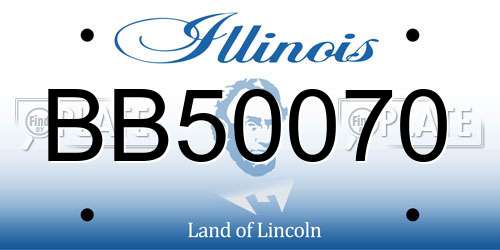 BB50070 Illinois License Plate