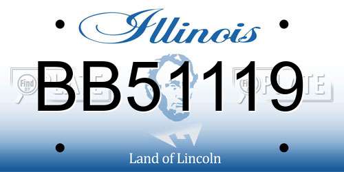 BB51119 Illinois License Plate