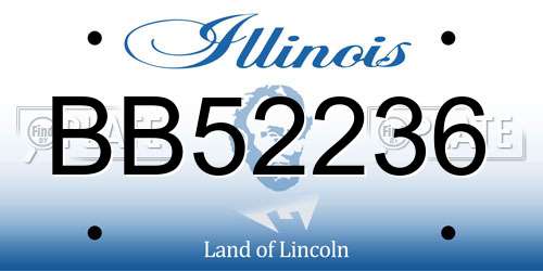 BB52236 Illinois License Plate