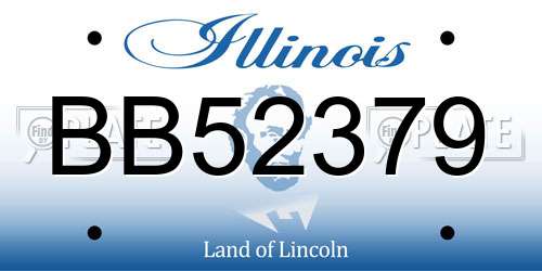BB52379 Illinois License Plate