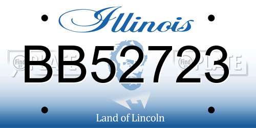 BB52723 Illinois License Plate