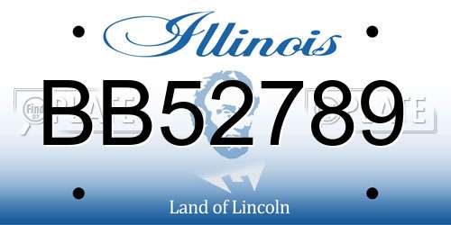 BB52789 Illinois License Plate