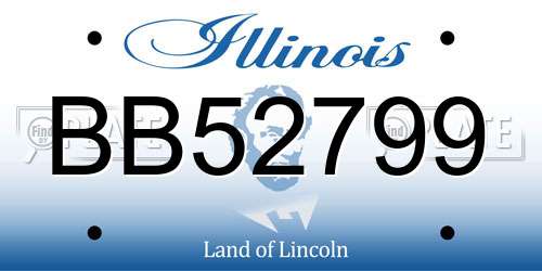 BB52799 Illinois License Plate
