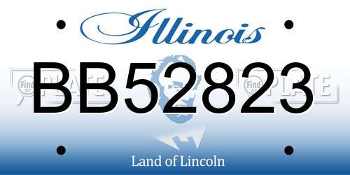 BB52823 Illinois License Plate