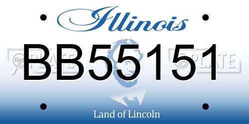 BB55151 Illinois License Plate