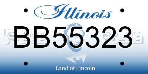 BB55323 Illinois License Plate