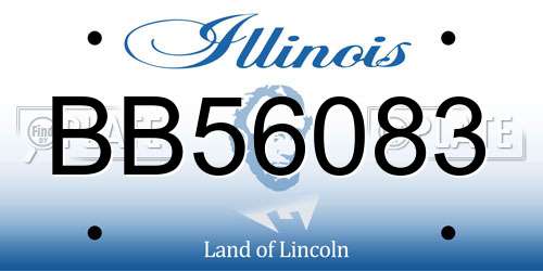 BB56083 Illinois License Plate