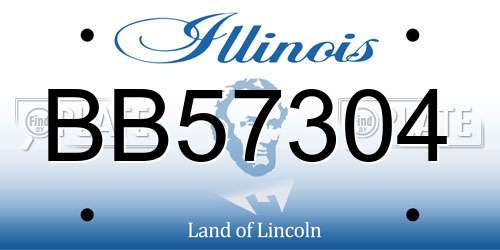 BB57304 Illinois License Plate
